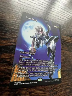 Nine Lives Borderless Full Art Spiderman Magic The Gathering Pack Fresh - Image 2