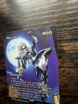 Nine Lives Borderless Full Art Spiderman Magic The Gathering Pack Fresh - Image 3