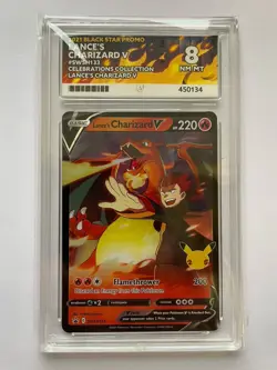 Pokemon Lance's Charizard V SWSH133 Celebrations Black Star Promo 2021 Ace 8 NM - Image 1