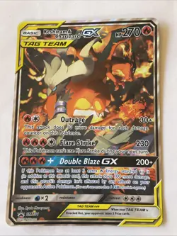 Pokemon Reshiram & Charizard GX SM201 Jumbo Promo Holo TAG TEAM Basic 270 HP - Image 1