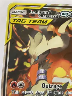 Pokemon Reshiram & Charizard GX SM201 Jumbo Promo Holo TAG TEAM Basic 270 HP - Image 5