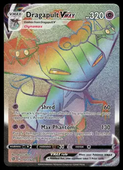Pokemon Cards Dragapult VMAX 197/192 Rebel Clash Rare Rainbow NM - Image 1