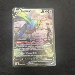 N-MINT Pokemon TCG Card Zacian V TG21/TG30 Astral Radiance Trainer Gallery Holo - Image 1
