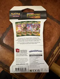 Pokemon Sword and Shield Evolving Skies Hanger Booster Pack Sealed New - Image 3