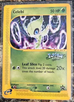 Pokemon 2002 Black Star Promo Celebi 50 Good or Better - Image 1