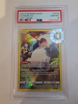 Snorlax TG10/TG30 Pokemon TCG Lost Origin Trainer Gallery PSA Gem Mint 10 - Image 1