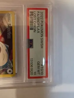 Snorlax TG10/TG30 Pokemon TCG Lost Origin Trainer Gallery PSA Gem Mint 10 - Image 3