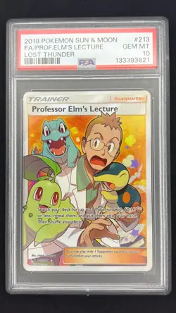 Professor Elm's Lecture 213/214 - Lost Thunder - Graded PSA 10 GEM MT Pokemon - Image 1