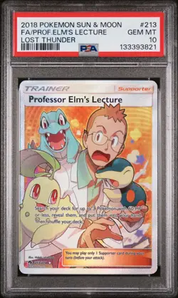 Professor Elm's Lecture 213/214 - Lost Thunder - Graded PSA 10 GEM MT Pokemon - Image 3
