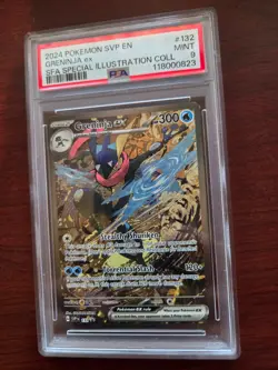2024 POKEMON SVP EN BLACK STAR PROMO #132 SPECIAL ILLUSTRATION GRENINJA EX PSA 9 - Image 1