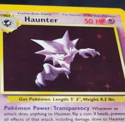 Pokemon Haunter Fossil Holo 6/62 Unlimited WOTC Clean Holo LP+ - Image 2
