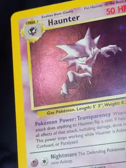 Pokemon Haunter Fossil Holo 6/62 Unlimited WOTC Clean Holo LP+ - Image 3
