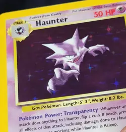 Pokemon Haunter Fossil Holo 6/62 Unlimited WOTC Clean Holo LP+ - Image 5