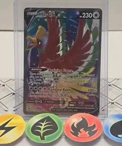 Pokemon TCG Ho-Oh V 187/195 Holo Rare Ultra Silver Tempest 2022 NM - Image 1