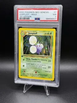2000 Pokemon Neo Genesis JUMPLUFF HOLO 1st Edition 7/111 PSA 7 NM - Image 1