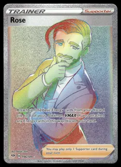 Pokemon Cards Rose 196/189 Darkness Ablaze Rare Rainbow NM - Image 1
