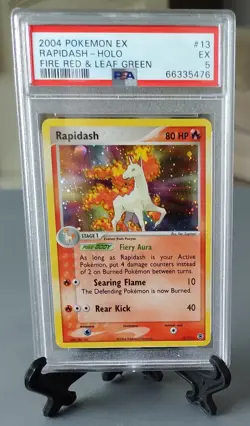 Pokemon EX Fire Red Leaf Green Rapidash Holo 13/112 PSA 5 EX Graded - Image 1
