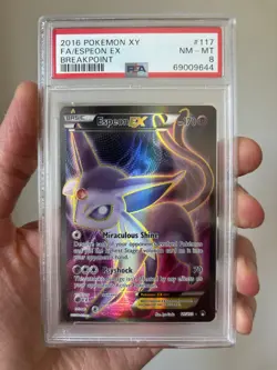 Pokemon Espeon EX XY Breakpoint Full Art #117 PSA 8 - Image 1