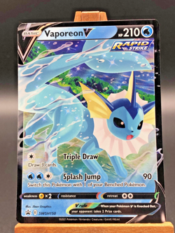 Pokemon Sword & Shield Vaporeon V Black Star Promo English SWSH150 NM-MT - Image 1
