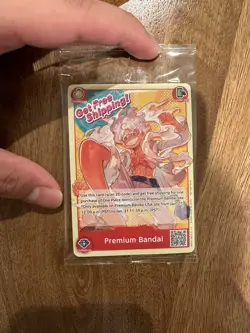 ONE PIECE CARD GAME MONKEY.D.LUFFY PREMIUM BANDAI CARD GAMES FEST 23-24 SHIPPING - Image 1