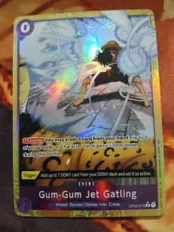 One Piece Gum-Gum Jet Gatling (Alt Art) OP03-072 R (Best Vol. 2 PRB-02 English) - Image 1