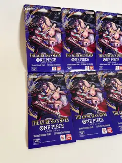 One Piece TCG OP-14 The Azure Sea’s Seven 8x Sleeved Booster Packs English NEW - Image 3