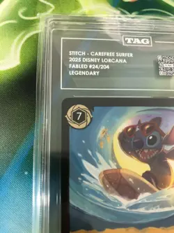 Stitch Carefree Surfer Fabled Disney Lorcana TAG 10 1st*! - Image 2