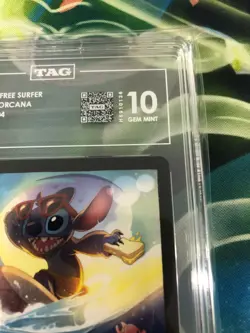 Stitch Carefree Surfer Fabled Disney Lorcana TAG 10 1st*! - Image 3