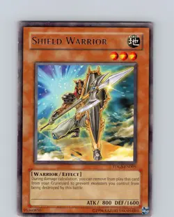 Yu-Gi-Oh TCG Shield Warrior TDGS-EN005 Unlimited Regular Rare Card LP - Image 1