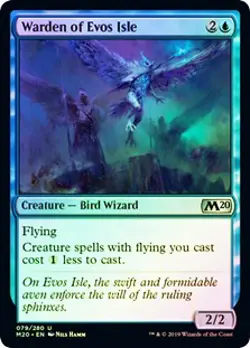 Warden of Evos Isle FOIL Core Set 2020 / M20 PLD Blue Uncommon MTG CARD ABUGames - Image 1