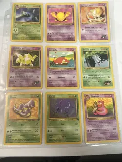 Pokemon TCG Base Set 9 card lot. Commons. Cards shown will be the ones you get - Image 1