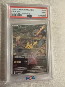 Pokemon Pikachu 173/165 2023 S&V 151 Illustration Rare Card - PSA 9 MINT - Image 1