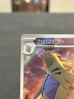 Pokemon TCG Scarlet & Violet Paldea Evolved Tyranitar Holo Card 222/193 Full Art - Image 2