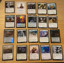 Magic The Gathering Lot Of 20 White Cards Including Rares and Mythics NM - Image 1