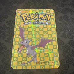 Aerodactyl #142 2000 Pokemon Vending Prism Holo Sticker Card - Image 1