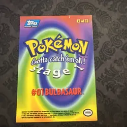 Pokemon Card - Bulbasaur #01 E1 - Pokemon the First Movie - Topps - Image 2