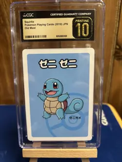2019 CGC 10 Pristine Squirtle Pokemon Playing Cards Old Maid, Japanese Edition - Image 1