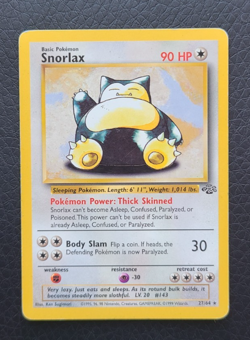 Pokemon TCG Snorlax Jungle Card 27/64 Unlimited Rare, Non-Holo MP/LP - Image 1