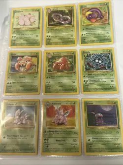 Pokemon TCG Base Set 9 card lot. Commons. Cards shown will be the ones you get - Image 1