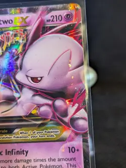 Pokemon M Mega Mewtwo EX Ultra Rare Holo TCG Card 64/162 XY Breakthrough HP- - Image 2