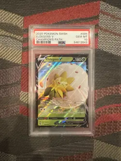 PSA 10 GEM MINT Eldegoss V 005/073 Champion's Path HOLO RARE Pokemon Card - Image 1
