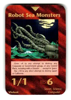 Robot Sea Monsters Card Limited INWO Illuminati New World Order LP - Image 1