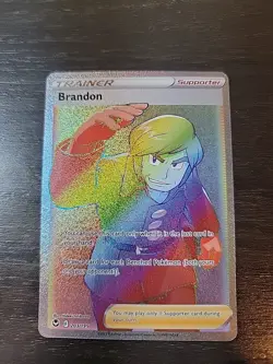 Brandon 203/195SWSH12 Sword & Shield Silver Tempest Holo Card NM Condition - Image 1