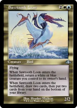 1x Sawtooth Loon -- Retro Frame - Foil NM-Mint, English Dominaria Remastered MTG - Image 1