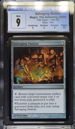 SALVAGING STATION Fifth Dawn Foil Rare CGC 9 Q+ MTG [Nostalgium] - Image 1