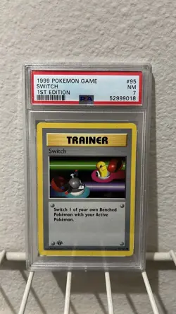 1999 POKEMON BASE SET 1ST EDITION #95 SWITCH PSA 7 - Image 1