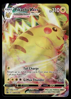 Pokemon Cards Pikachu VMAX SWSH286 SWSH Black Star Promo NM *2 - Image 1