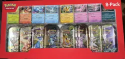 Pokemon TCG Costco Prismatic Evolutions 8 Pack Mini Tins Lot of 2 New Sealed - Image 1