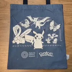 Pokemon X Natural History Museum (NHM) Navy Tote Bag (IN HAND) - Image 1