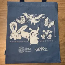Pokemon X Natural History Museum (NHM) Navy Tote Bag (IN HAND) - Image 2